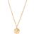 Lund Copenhagen Marguerit Necklace with Coin - Gold/White