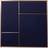 Please Wait to be Seated Nouveau pin board, brass frame, medium, Navy blue Notice Board