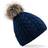 Beechfield Unisex Pom Pom Cable Beanie (One Size) (Black)