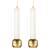 Lind DNA Silhouette 34 2-pak Stål Guld 991572 Lysestage 3.4cm 2stk