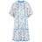 Y.A.S cotton broderie smock mini dress in floral MBLUE