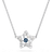 Swarovski Stjerne Halskæde - Grå/Blå