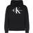 Calvin Klein Monogram Hoodie - Lysegrå/Sort/Hvid