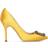 Manolo Blahnik Hangisi 105 Satin - Yellow