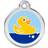 Red Dingo Rubber Duck Stainless Steel Personalized Dog & Cat ID Tag, Large