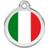 Red Dingo Italian Flag Stainless Personalized Dog & Cat ID Tag