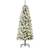 Homcom Prelit Snow Flocked Green/White Christmas Tree 152cm