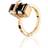 Efva Attling Little Bend Over Onyx Ring - Guld