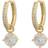 Snö of Sweden Rola Round Earrings - Gold/Transparent