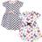 Touched By Nature Toddler Organic Cotton Dress 2-pack - Bright Butterflies