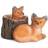 Lykketrold Fox With Cubs Brown Prydnadsfigur 4.5cm