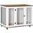 Pawhut Crate Furniture End Table w/ Lockable Door