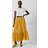 French Connection ruffle hem midi skirt in mustard-Yellow