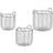 Gift Decor Set med Cirkulær Sølvfarvet Metal (3 pcs) Kurv