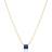 Sif Jakobs Ellera Quadrato Pendant Necklace - Gold/Blue