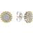 Diamonds & Caviar Stud Earrings, 9mm DIAMOND