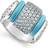 Lagos Caviar Square Diamond Pave Ring