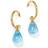 Saks Fifth Avenue Hoop Earrings - Gold/Topaz