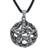 etNox hard and heavy Schlangen Pentagramm Halsband Unisex silverfärgad