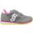 Saucony Kids Jazz Hook & Loop Sneaker - Grey/Pink