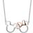 Disney Minnie Och Mickey Halsband - Silverfärgat/Roséguld