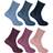 Healthy Womens/Ladies Easy-slide 100% Cotton Socks (6 Pairs) (4-7 UK) (BLACK)