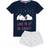 Snoopy Womens/Ladies Short Pyjama Set (Navy/Light Grey)