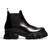 Prada Monolith Brushed Leather Chelsea Boots - Black