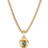 David Yurman Evil Eye Amulet Necklace - Gold/Emerald