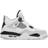 NIKE Air Jordan 4 Retro Military Black GS - White/Black/Neutral Grey