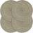 vidaXL Jute Coaster 38cm 4pcs