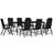 vidaXL 3099112 Matgrupp, 1 Bord inkl. 8 Stolar
