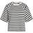 Mads Nørgaard Stripe Trista T-shirt - Snowwhite/Black