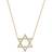 Zoe Chicco Star of David Pendant Necklace - Gold/Diamonds