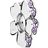 Pandora Wildflower Meadow Spacer Charm - Silver/Purple/Transparent