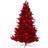 Nearly Natural 7' Prelit Red Flocked Fraser Fir Christmas Tree 213.4cm