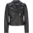 Mint Velvet Casual Leather Jacket - Black