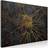 Canvas Flower in Gold Wide 60x40 Billede