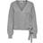 Only Mia Wrap Knitted Cardigan - Grey/Light Grey Melange