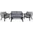 Venture Design Virya Loungeset, 1 Bord inkl. 2 Stolar & 1 Soffor