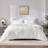 CozyLux Seersucker Bedspread White, Black, Pink, Green, Grey (223.5x223.5cm)