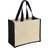 Brand Lab Brand Lab Jute Canvas Shopper (One Size) (Natural/Black)