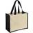 Brand Lab Jute Canvas Shopper (One Size) (Natural/Black)