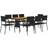 vidaXL 3120107 Patio Dining Set, 1 Table incl. 8 Chairs