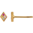 Stine A Petit Candy Harlekin Earring - Gold/Multicolour