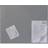 Durable Desk Mat with Transparent Overlay 650 x 520mm Grey