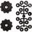 Elvedes Pulleyhjul 2×10t Lukkede Lejer Smal/bred Tandhjul