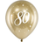 PartyDeco 80-års Ballonger Guld