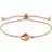 Jon Richard Heart Bracelet - Rose Gold/Transparent