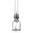Karlskrona Lampfabrik Koholmen Clear Glass/Nickel Oljelampa 24cm